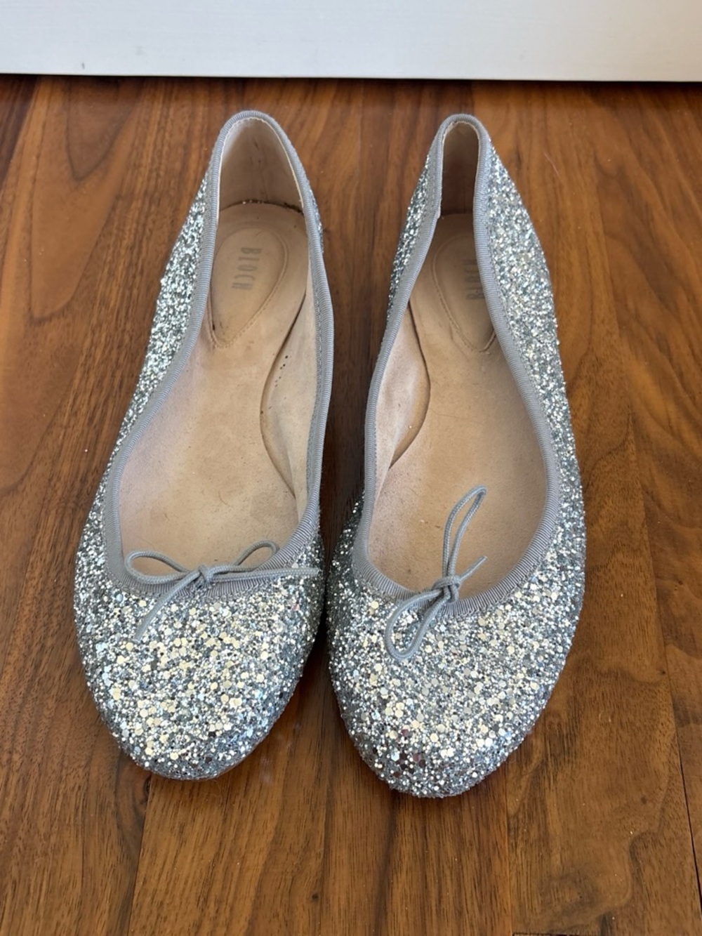 Bloch Silver Glitter Ballet Flats